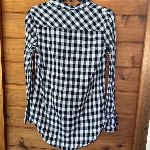 Merona Blue & White Checkered Tunic Small - Picture 5 of 5